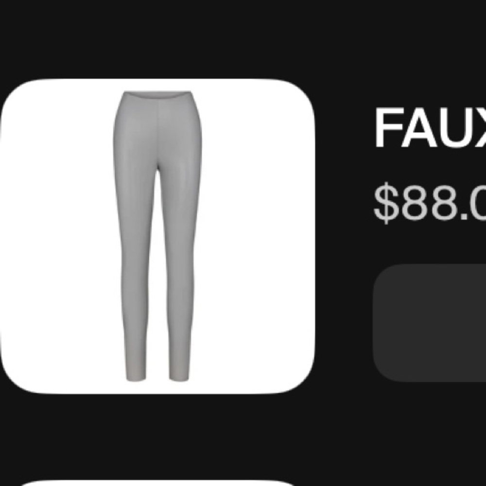 Skims Faux Leather Leggings size M